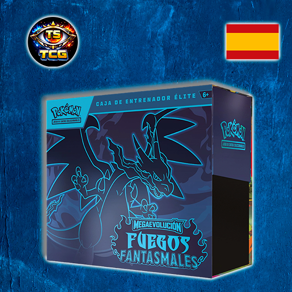 Pokémon ETB Fuegos Fantasmales Caja de Entrenador Élite Megaevolución en Español