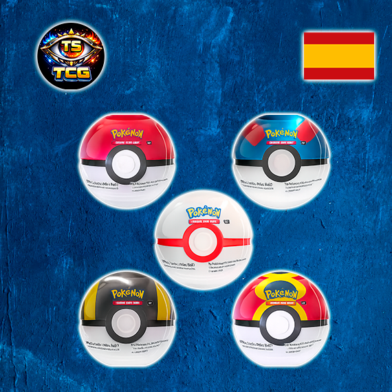Pokémon TCG Lata Poke Ball-Súper Ball-Ultra Ball e.t.c. Aleatoria (Español)