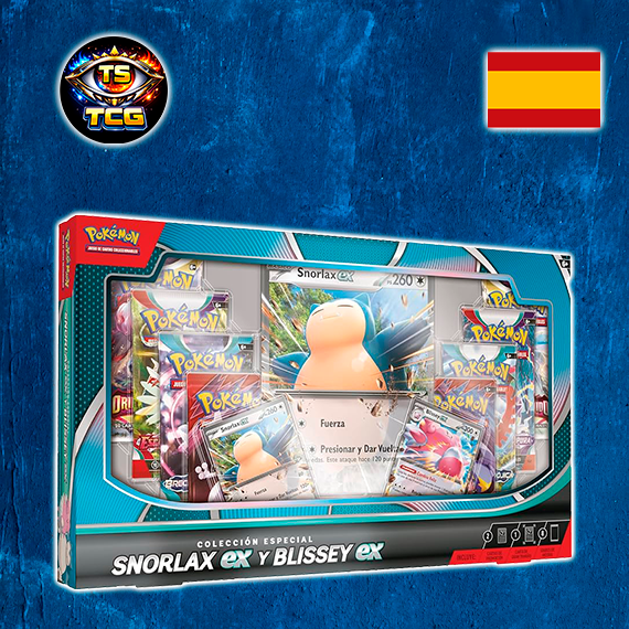 Colección Especial Snorlax ex y Blissey ex de JCC Pokémon (Sobres: 2 de escarlata y purpura  2 de origen perdido 2 de rivales predestinados 2 de brecha paradojica)